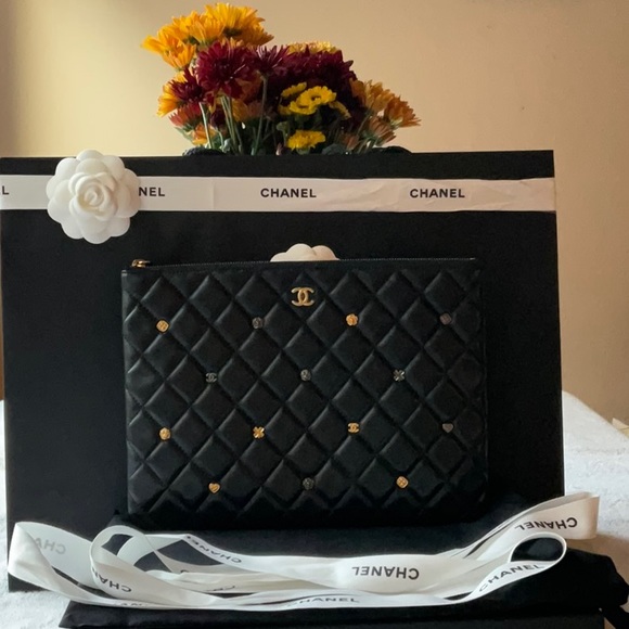CHANEL Handbags - 🌟 CHANEL  BLACK LAMBSKIN - O CASE 🌟 SUPER RARE🌟 COMING WEDS 🌟